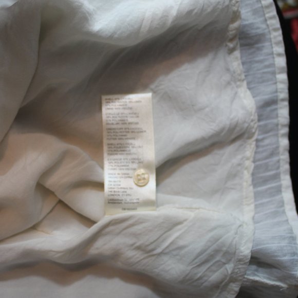 Anthropology Maeve ruffle bottom up top cream lined top size Small - Picture 9 of 9